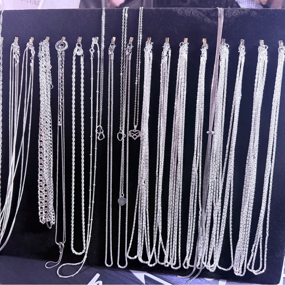 New sterling Silver Necklaces 925 ranging $22-$60 depending on style/length - Picture 1 of 3